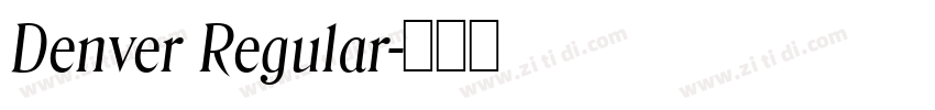 Denver Regular字体转换